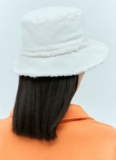 miu miu denim bucket hat|White Denim Bucket Hat .